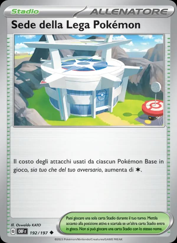 Sede della Lega Pokémon card in Italian