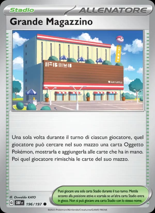 Grande Magazzino card in Italian