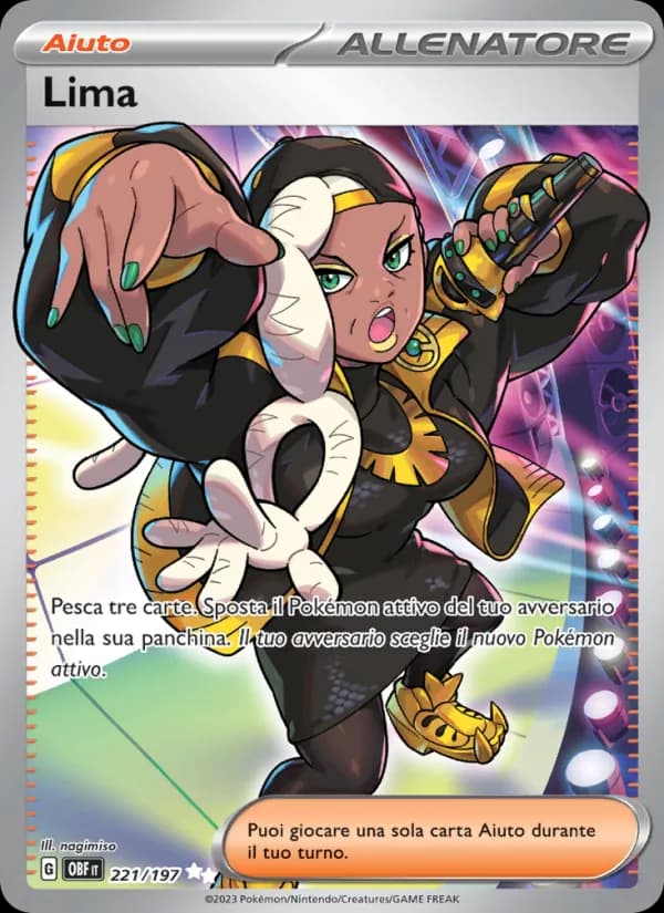 Lima card in Italian
