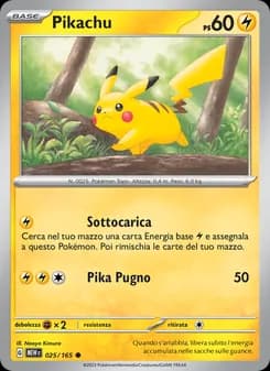 Pikachu card in Italian
