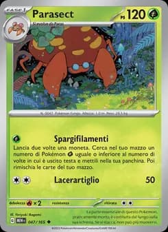 Parasect card in Italian