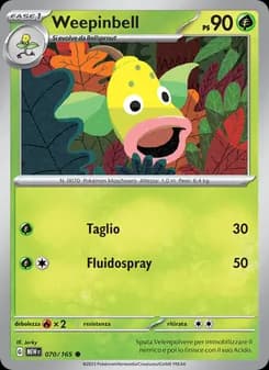 Weepinbell card in Italian