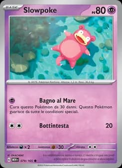 Slowpoke card in Italian