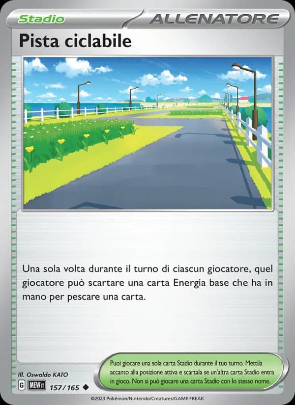 Pista ciclabile card in Italian