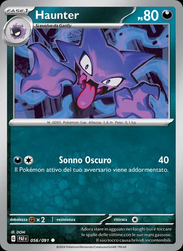 Haunter card in Italian