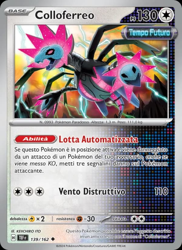 Colloferreo card in Italian