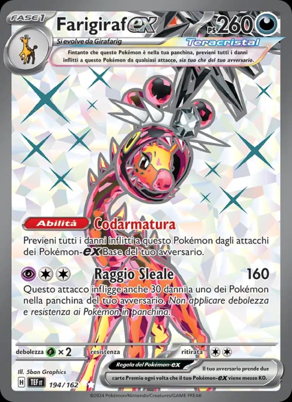 Farigiraf-ex card in Italian