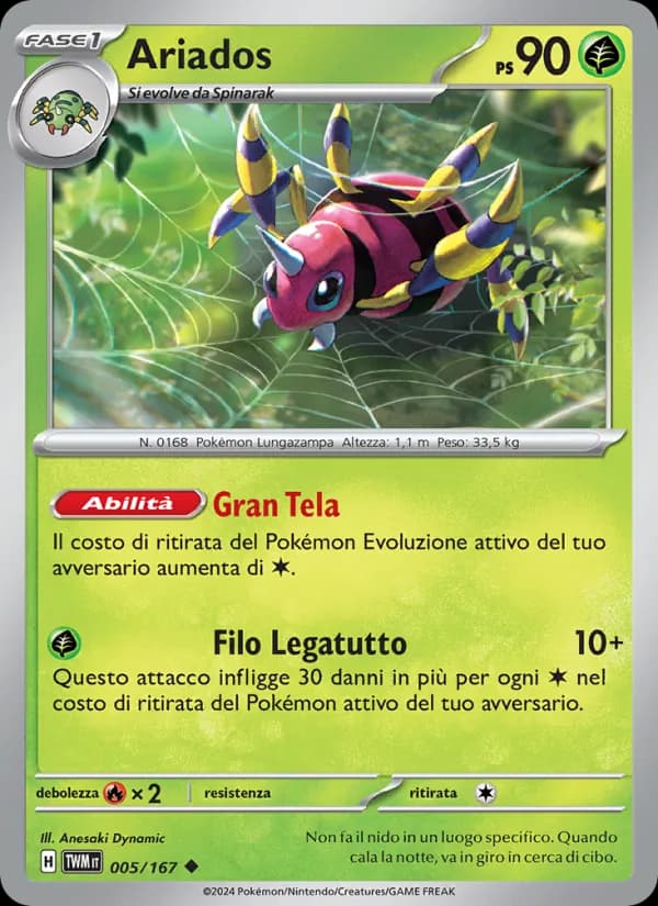 Ariados card in Italian