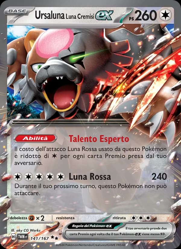 Ursaluna Luna Cremisi-ex card in Italian
