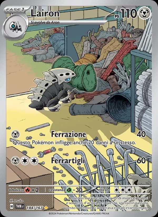 Lairon card in Italian