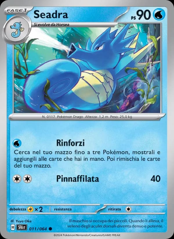 Seadra card in Italian
