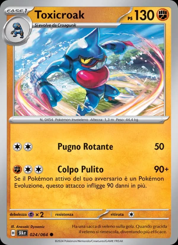 Toxicroak card in Italian