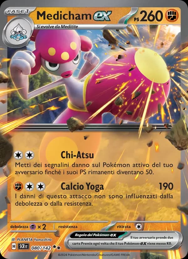 Medicham-ex card in Italian