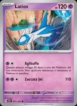 Latios card in Italian