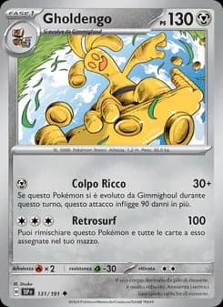 Gholdengo card in Italian