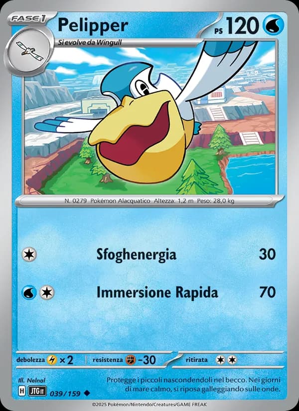 Pelipper card in Italian