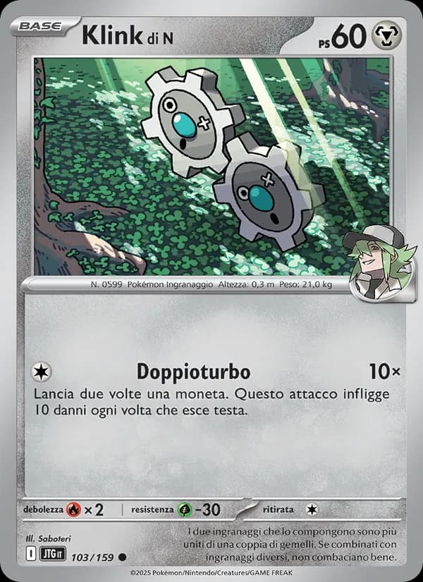 Klink di N card in Italian