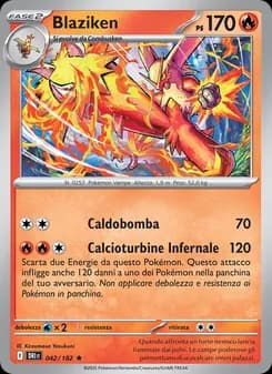 Blaziken card in Italian