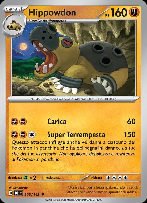Hippowdon card in Italian
