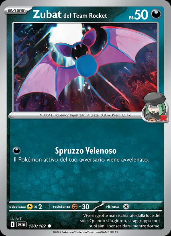 Zubat del Team Rocket card in Italian