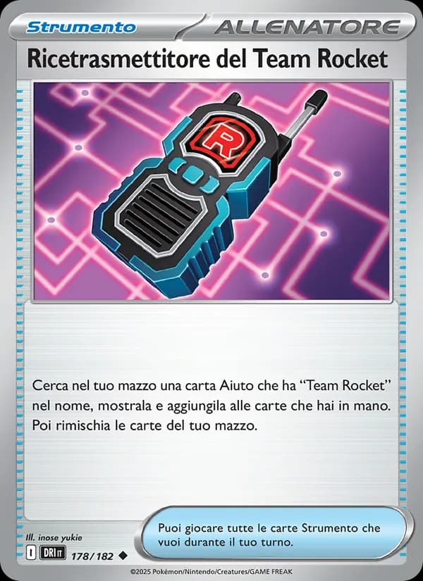 Ricetrasmettitore del Team Rocket card in Italian