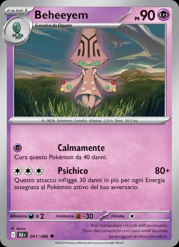 Beheeyem card in Italian