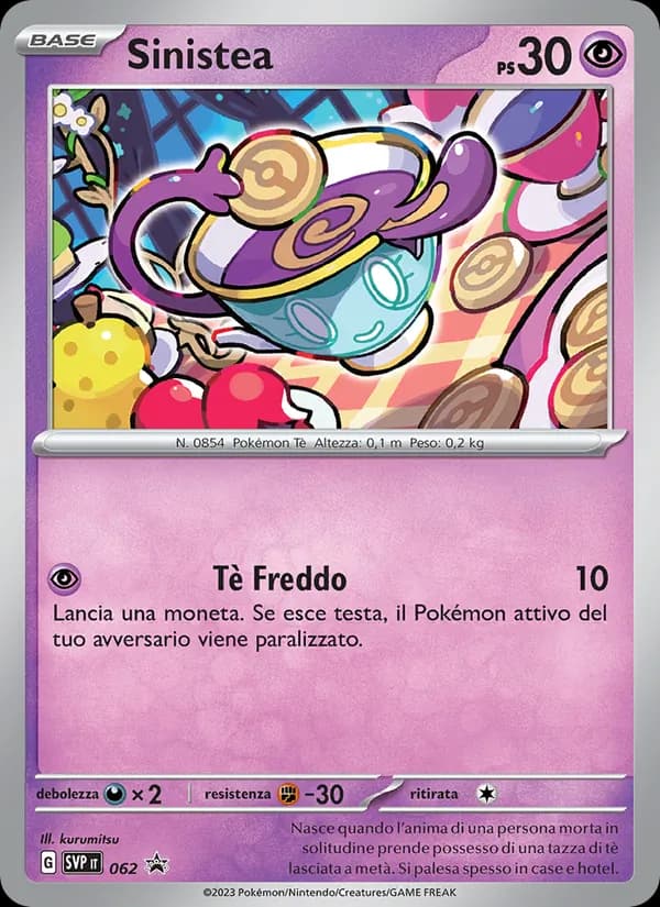 Sinistea card in Italian