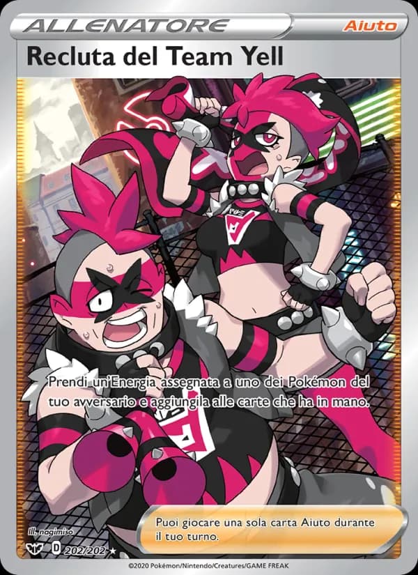 Recluta del Team Yell card in Italian