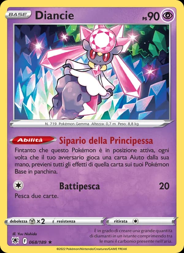 Diancie card in Italian