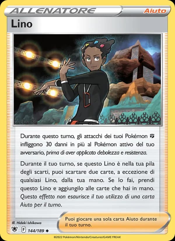 Lino card in Italian