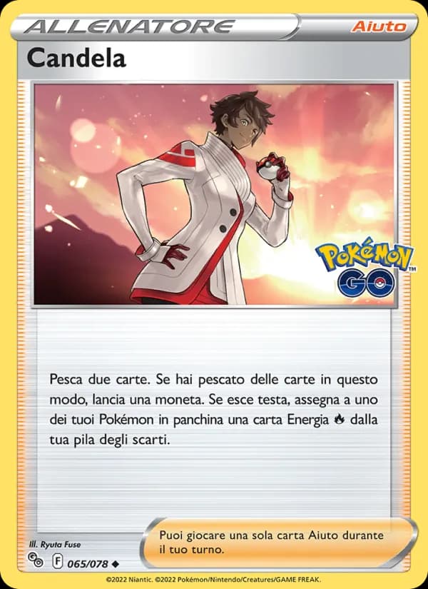 Candela card in Italian