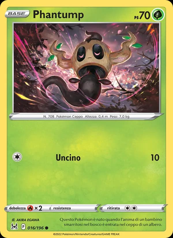 Phantump card in Italian