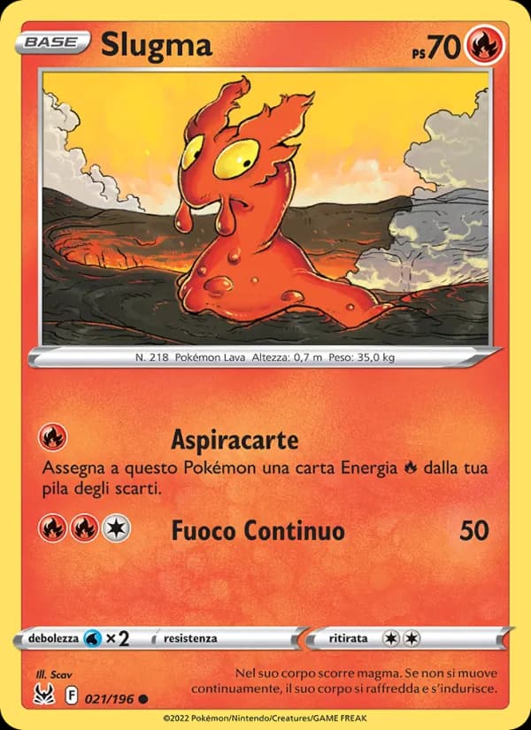 Slugma card in Italian