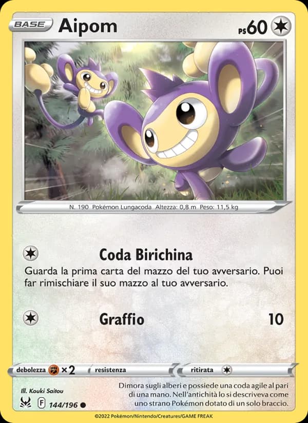 Aipom card in Italian