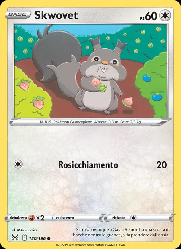 Skwovet card in Italian
