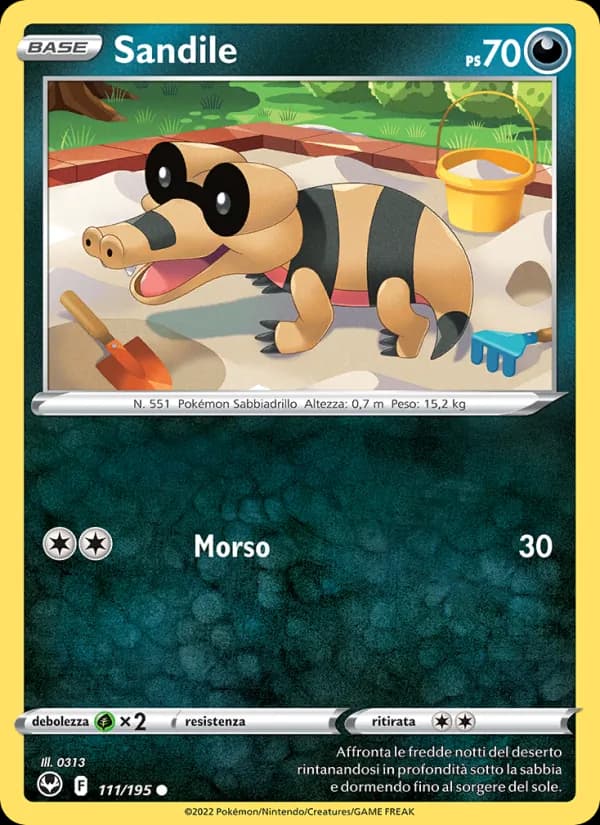 Sandile card in Italian