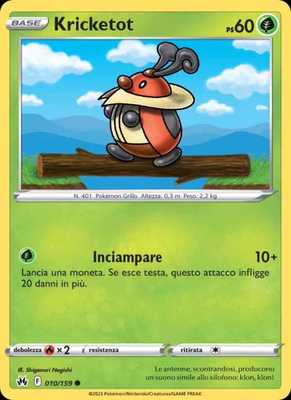Kricketot card in Italian