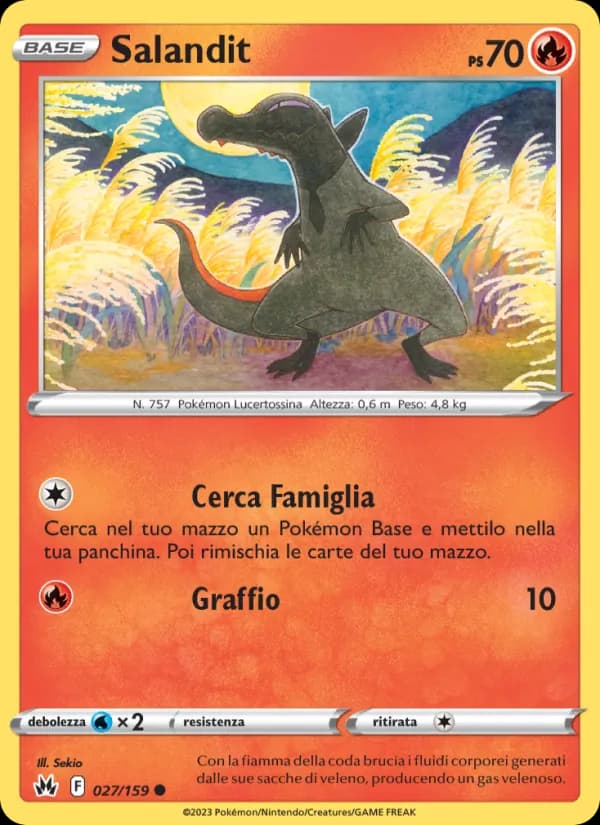 Salandit card in Italian