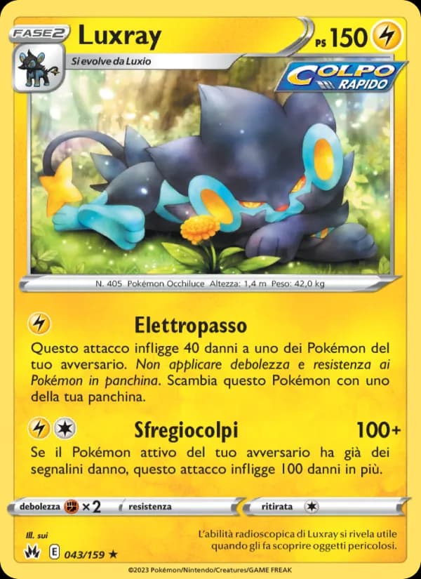 Luxray card in Italian