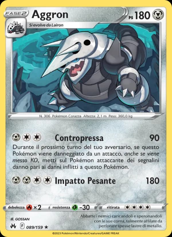 Aggron card in Italian