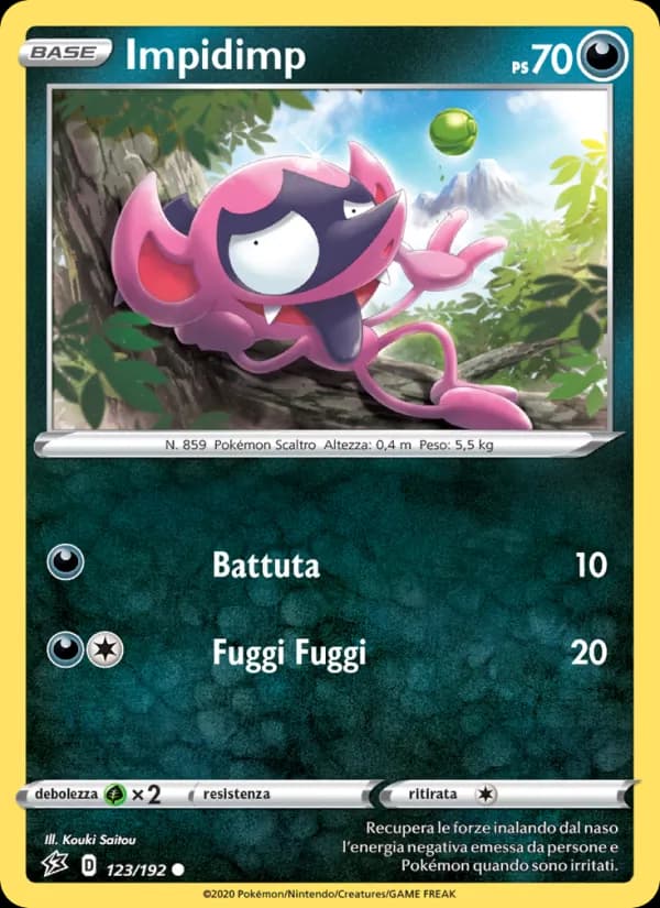 Impidimp card in Italian