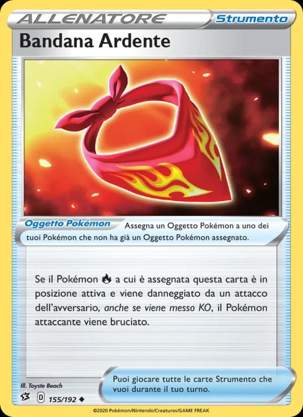 Bandana Ardente card in Italian