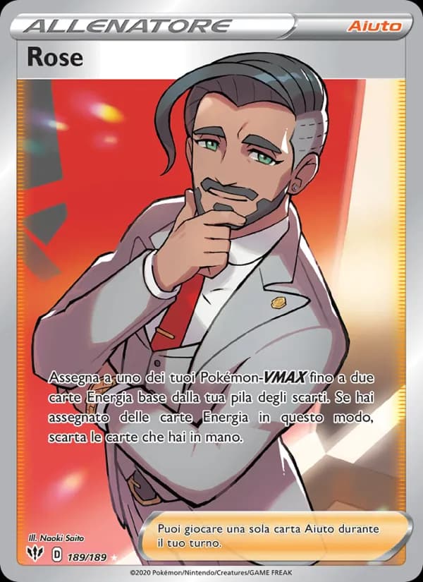 Rose card in Italian