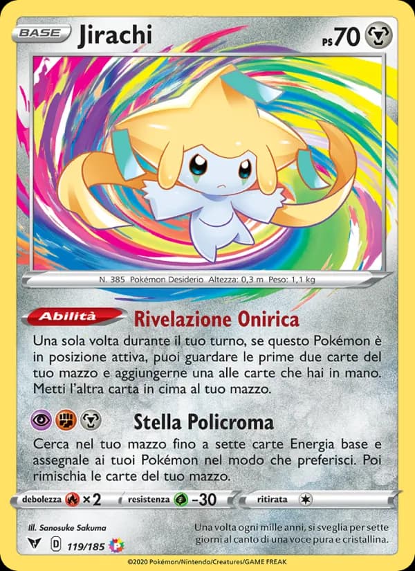 Jirachi card in Italian