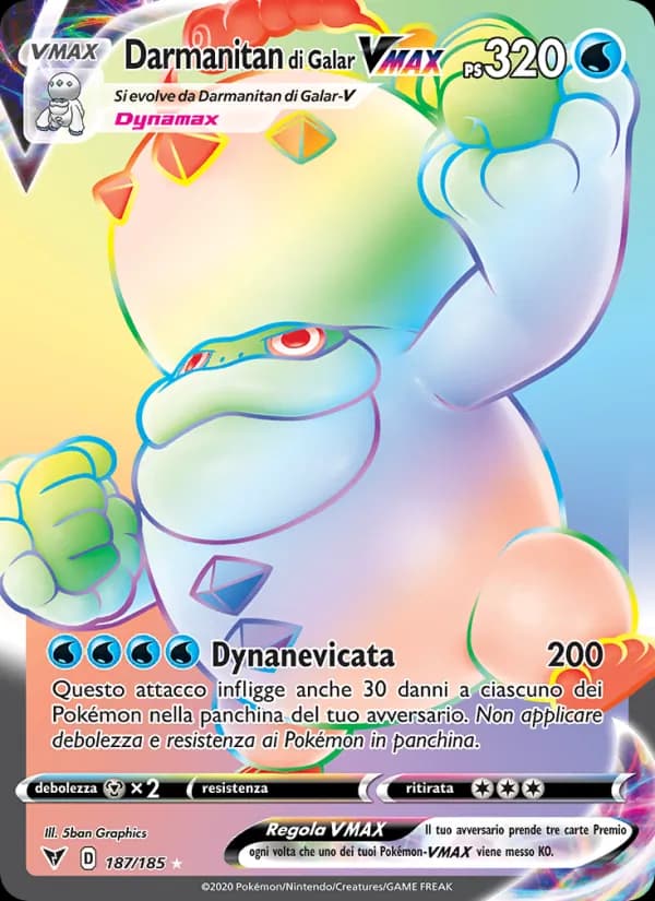 Darmanitan di Galar VMAX card in Italian
