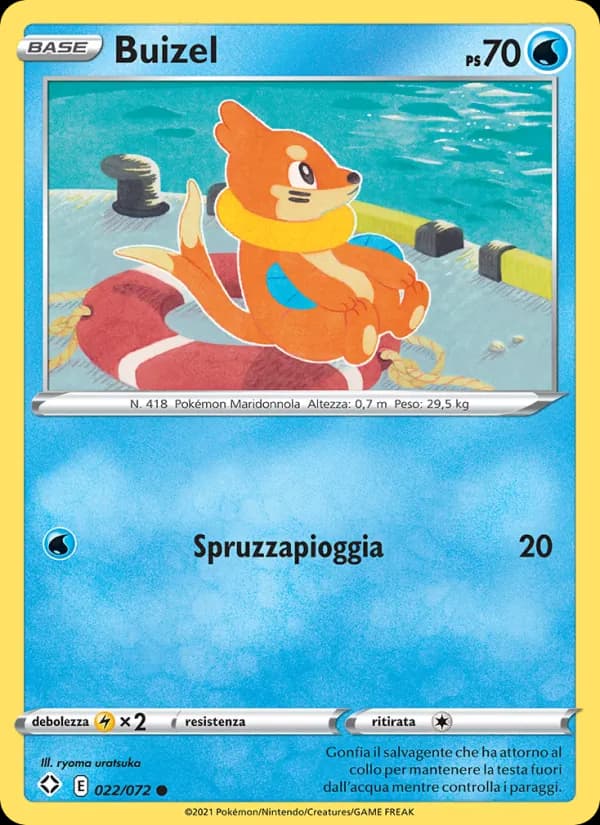 Buizel card in Italian