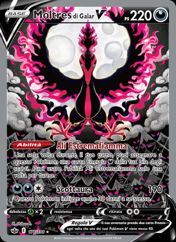 Moltres di Galar V card in Italian