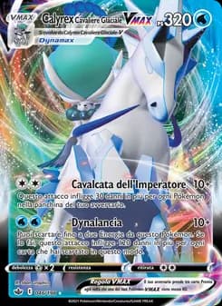 Calyrex Cavaliere Glaciale VMAX card in Italian