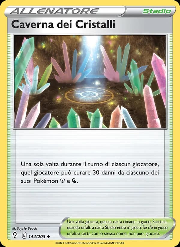 Caverna dei Cristalli card in Italian
