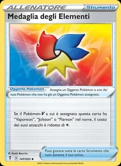 Medaglia degli Elementi card in Italian
